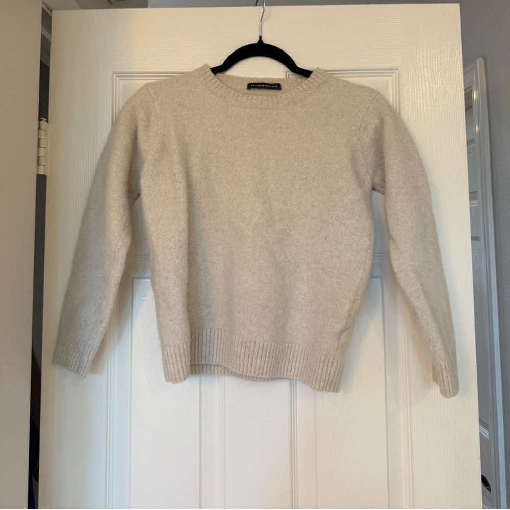 Brandy Melville Cream Crew Neck Sweater